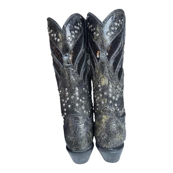 Durango Crush Bling Inlay Snip Toe Cowboy Boot Women size 6 - Picture 8 of 11